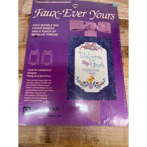 Designs For the Needle Faux Ever Welcome Birth Record Counted Cross Stitch Kit